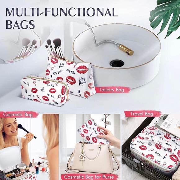 Etereauty 3 - Piece Make-up Bag Set - Lips & Sips - Picture 12 of 14